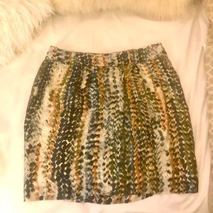 Kenneth Cole silk multicolor mini skirt